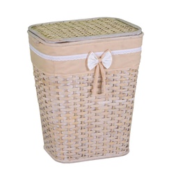 [S-V1920990000] Cesto rettangolare in rattan naturale Emanuele cm41x31h54