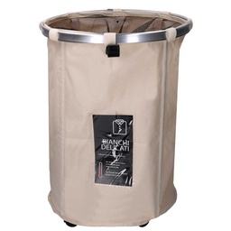 [S-V1992890000] Cestone tessuto beige tondo pieghevole ø40x55 cm