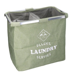 [S-V1992350000] Cestone tessuto sacco verde doppio pieghevole cm54x34.5h50.5