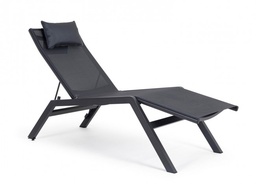 [S-B0663343] Chaise Longue C-P Antracite 65,5x177x105 cm