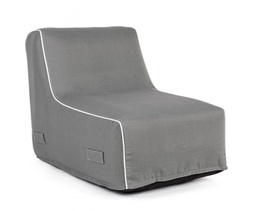 [S-B0806741] Chaise Longue Gonfiabile Rihanna Grigio - Dimensioni: 90x60x70 cm