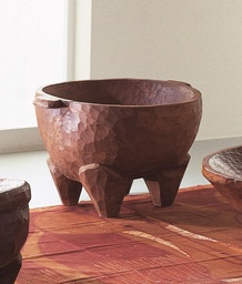 [S-OE/032] Ciotola in legno massello marrone scuro, 47x60x37