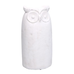 [S-V9183280000] Civetta Bianca Grande - Statuetta in Ceramica
