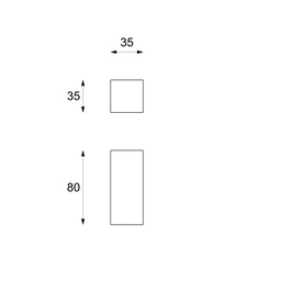 [S-FS/009/GS] Colonna elegante 35x35x80h cm, struttura interna in compensato marino, base in pietra fossile Gray Stone, finitura grigia