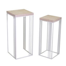 [S-V6455090000] Colonnina metallo bianco Lucilla 1-2 cm32x32h73