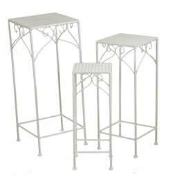 [S-V6463050000] Colonnina Metallo Milena 1-3 Quadra Alta Bianco 30x30h73