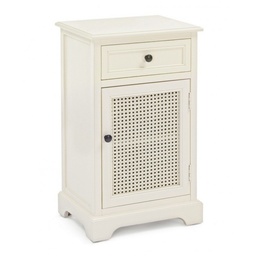 [S-B0745372] Comodino classico con 1 anta e 1 cassetto - 42x32x72h cm