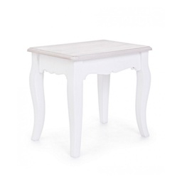 [S-B0744850] Comodino shabby in MDF Bianco CHARLENE 41x30x h38 cm