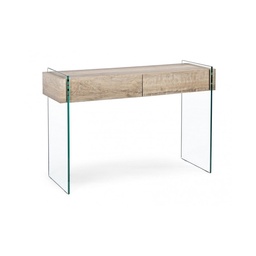 [S-B5732010] Consolle moderna con 2 cassetti in legno 110x40x75h cm