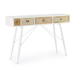 [S-B0746541] Consolle 3 cassetti Eloise in legno nobilitato
