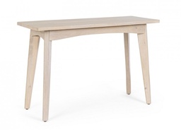 [S-B0747052] Consolle Sahana 115x45 in Legno Mango con Verniciatura Nitrocellulosica Bianca