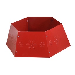 [S-V6146630000] Copribase albero metallo pieghevole rosso esagonale ø68x25 cm