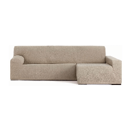 [S-FZ99206] Copridivano Troya elastico penisola destra beige bracciolo lungo 250/310