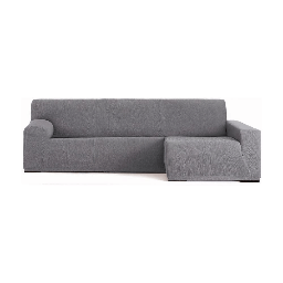 [S-FZ99207] Copridivano Troya elastico penisola destra grigio bracciolo lungo 250/310
