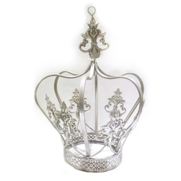 [S-V6197120000] Corona in metallo argento ø18x23 cm