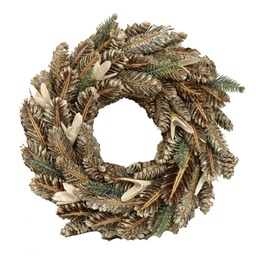 [S-V6322790000] Coroncina con foglie marrone verde ø30h7,5