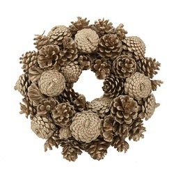 [S-V6322610000] Coroncina con pigne champagne ø30h8