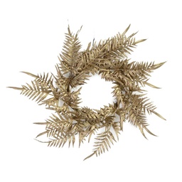 [S-V6327640000] Coroncina con foglie d'oro cm ø30