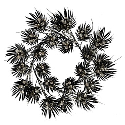 [S-V6165770000] Coroncina Nero e Oro cm øh26 - Elegante e Raffinato Oggetto per Decorare il Tuo Spazio