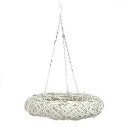 [S-V6041420000] Coroncina pensile bianca ø50x12 cm