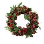 [S-V6323510000] Coroncina rossa in plastica tonda ø46 cm