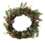 [S-V6323820000] Coroncina rossa in plastica tonda ø55 cm