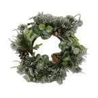 [S-V6324000000] Coroncina verde tonda in plastica cm ø25