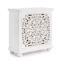 [S-B0746784] Credenza 2 ante legno bianco Alinta cm 96 x 43 x 98