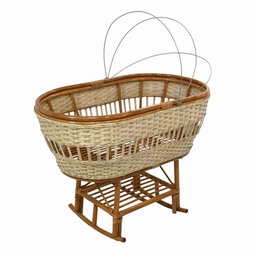 [S-V4113180000] Culla a dondolo naturale con ruote 58x100 cm