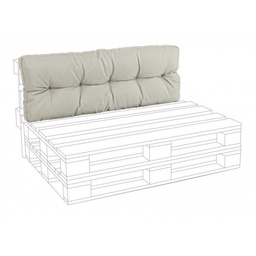 [S-B0806707] Cuscino in tessuto beige schienale pallet Poly