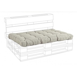 [S-B0806706] Cuscino in tessuto beige seduta pallet Poly