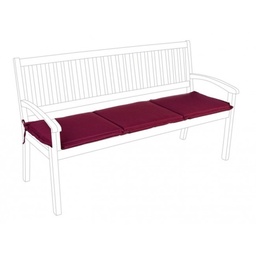 [S-B0806376] Cuscino in tessuto bordeaux Poly panca 3 posti