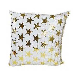 [S-V9151390000] Cuscino con Paillettes Oro e Stelle - 40 x 40 cm