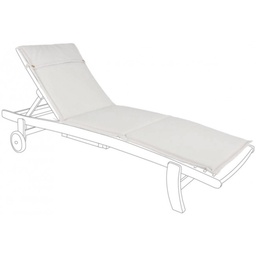 [S-B0805620] Cuscino poly naturale con dettaglio bottone per lettino 63x190 cm