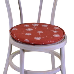 [S-V7915580000] Cuscino Sedia Tessuto Rosso Mattone Tondo 40x4 cm