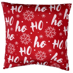 [S-V6167540000] Cuscino tessuto con scritte rosso 43x43x12 cm