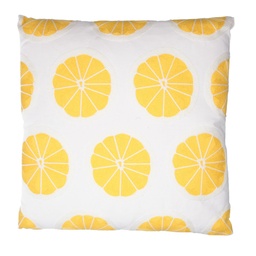 [S-V2509830000] Cuscino Tessuto Limoni Quadro 45x45x10 cm