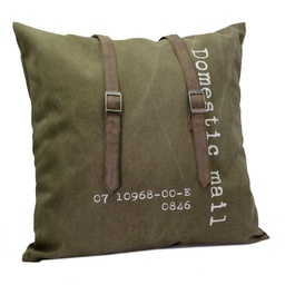 [S-V2501290000] Cuscino Quadrato in Tessuto Marrone - 50x50x11 cm