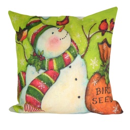 [S-V6321150000] Cuscino in tessuto pupazzo di neve cm43x43