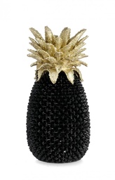 [S-B0130051] Decorazione Ananas Surabaya Nero H49,5 - Elegante e Moderna Aggiunta per il Tuo Giardino o Casa