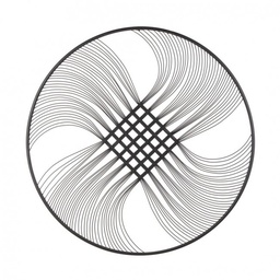 [S-B0181694] Decorazione Parete Zaira Nero D90 - Design Elegante e Moderno - Alta Qualità - Dimensioni: 90x1,8 cm