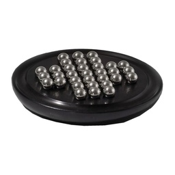 [S-V7012170000] Decorazione Gioco Solitario Legno 19x19x2 cm Palline Alluminio