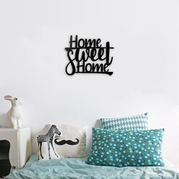 [S-FZ93760] Decorazione murale home sweet home nera cm 33 x 40 h