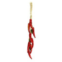 [S-V1862940000] Decorazione vegetale artificiale peperoncino intrecciato 8 pezzi cm10x50x3