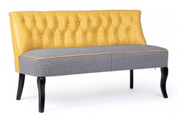[S-B0748283] Divano 2 Posti Batilda Ocra - Dimensioni: 136x66x76 cm