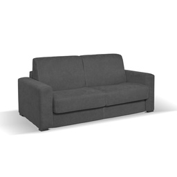 [100112] Divano letto 3 posti con braccioli moca colore antracite  186 x 96 x 90 cm