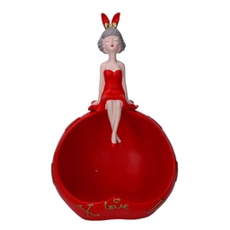 [S-V8543170000] Svuotatasche in resina rossa, dimensioni 20x15x32 cm