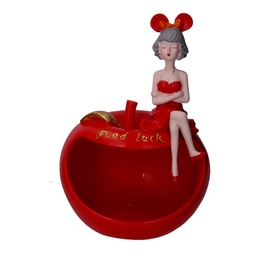 [S-V8543100000] Svuotatasche in resina rossa, dimensioni 21x16x30 cm