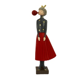 [S-V8542750000] Statuetta in resina tortora, dimensioni 16,5x10,5x44 cm