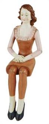 [S-V9132020000] Donna seduta cm. 12,5 x 12,5 h 38